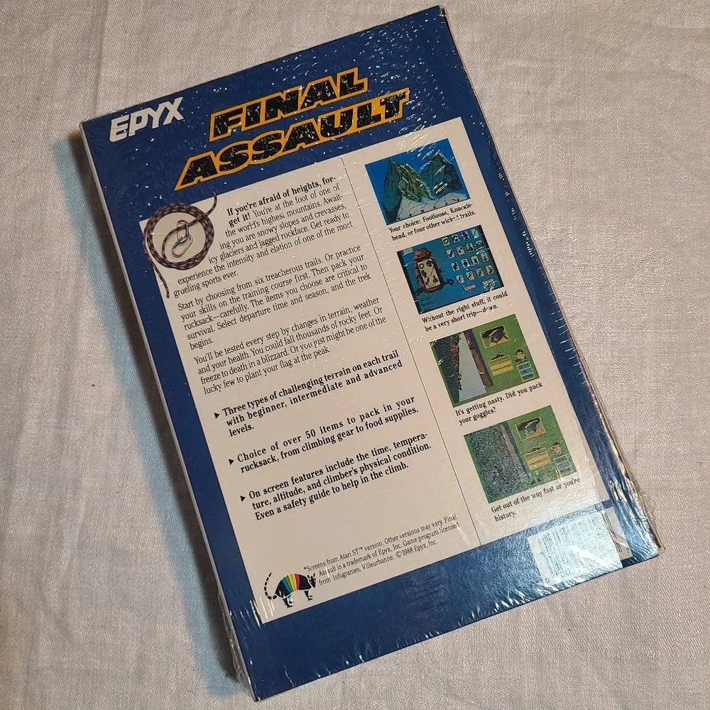 New, sealed, Commodore 64 EPYX Final Assault game